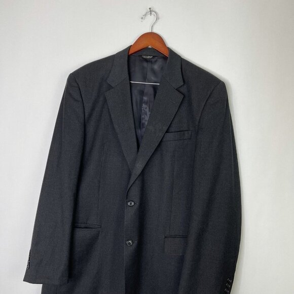 Jos A Bank Blazer Jacket Sport Coat Mens Size 46L Charcoal Gray 100% Wool - Picture 5 of 12